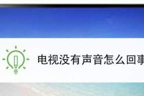 电视无声问题如何解决？常见原因及处理方法是什么？