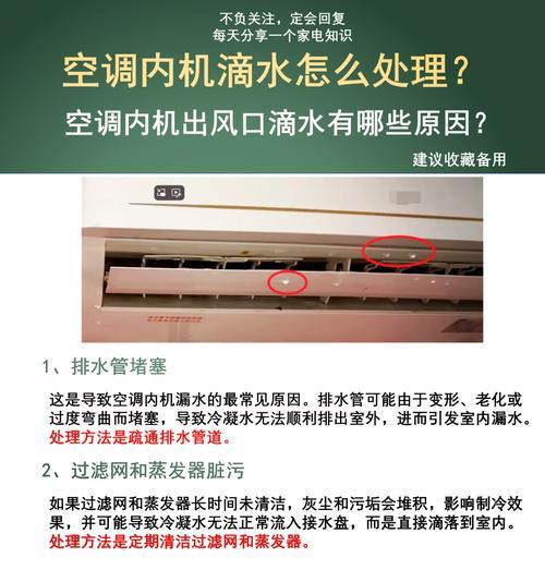 空调滴水原因及继续使用的注意事项（解析空调滴水原因）  第2张