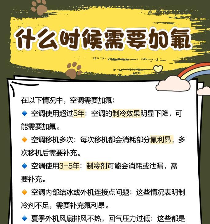 迎燕空调缺氟的危害及补充方法（了解迎燕空调缺氟的表现和常见问题）  第1张