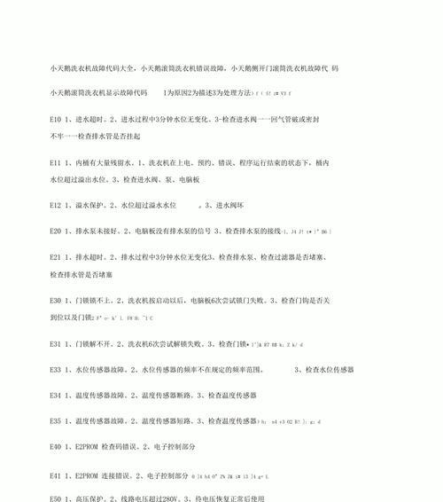 小天鹅变频洗衣机F8故障代码解析（F8故障代码意义及处理方法）  第3张