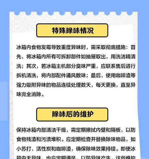 冰箱异味快速去除的有效方法（消除冰箱异味的妙招，让您的食物保鲜无忧）  第3张