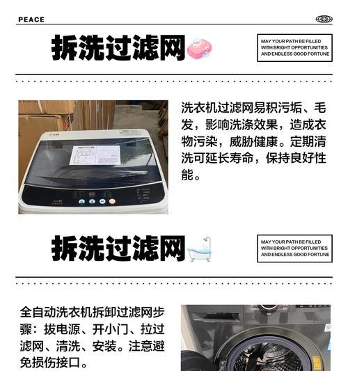 滚筒洗衣机过滤网的清洗方法（保持洗衣机过滤网清洁）  第1张